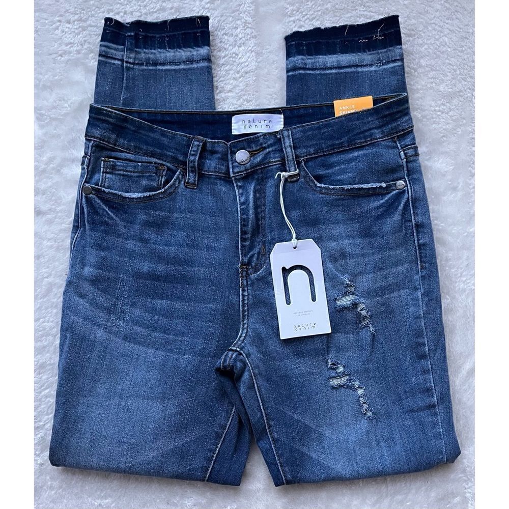 NWT Nature Denim by KanCan Juniors Ankle Skinny Mid Rise Jeans